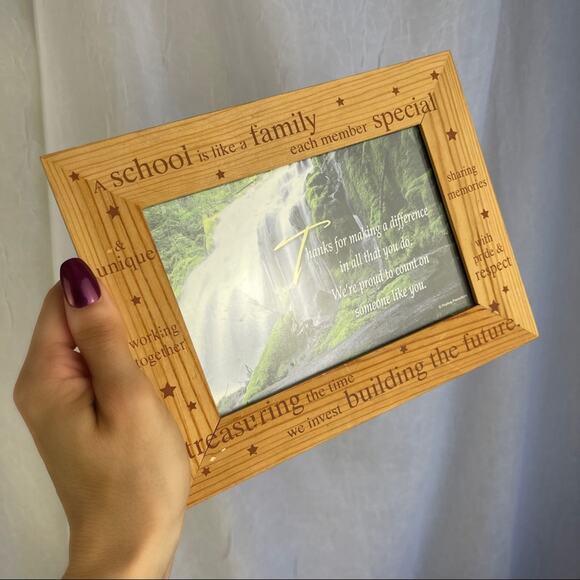 VTG Photo Picture Frame School Teacher Wooden Decor Gift Vintage Early 2000’s - Picture 9 of 16